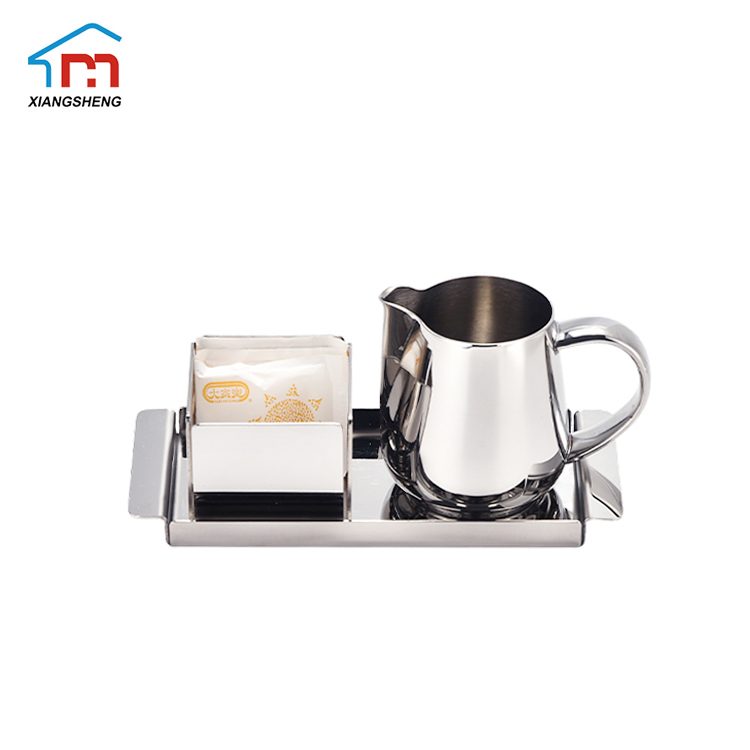 Stainless Steel Coffee Milk Pot+Sugar Box Set