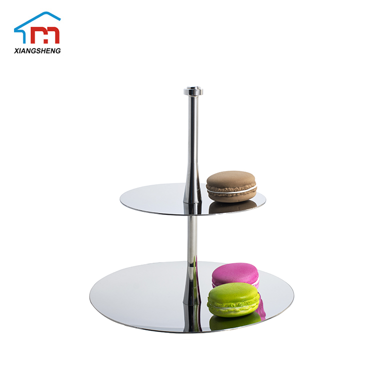 afternoon tea Stainless steel ceramic dessert display shelf