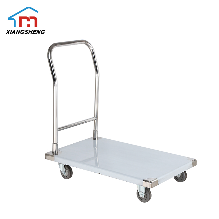 Hand push platform trolley cart