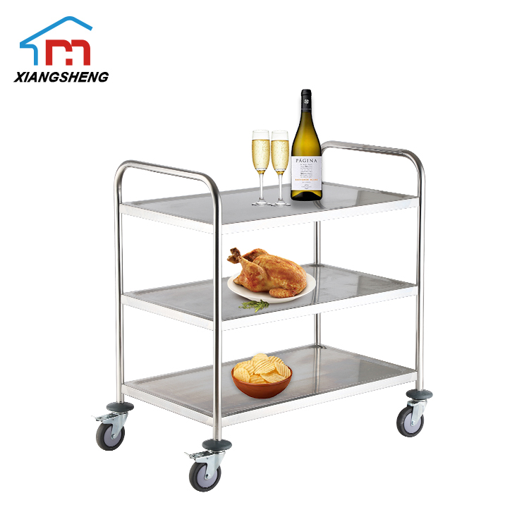 2, 3 tiers Round tube utility trolley cart