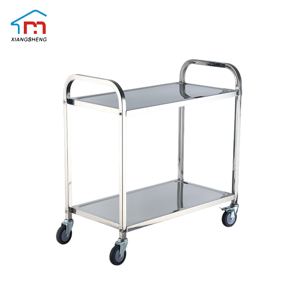 2-Tier Stainless Steel Service Cart